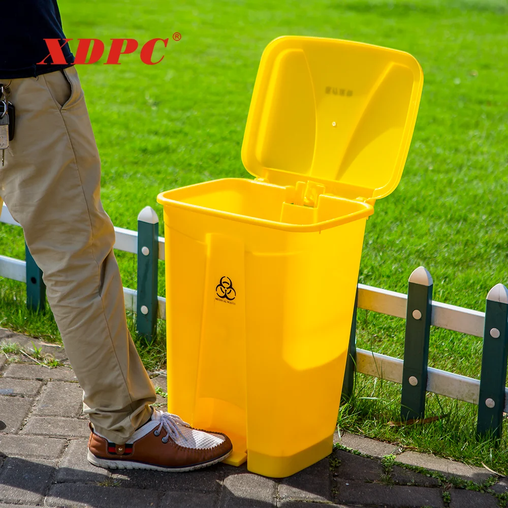 Foot pedal open medical garbage waste container bin for hospital