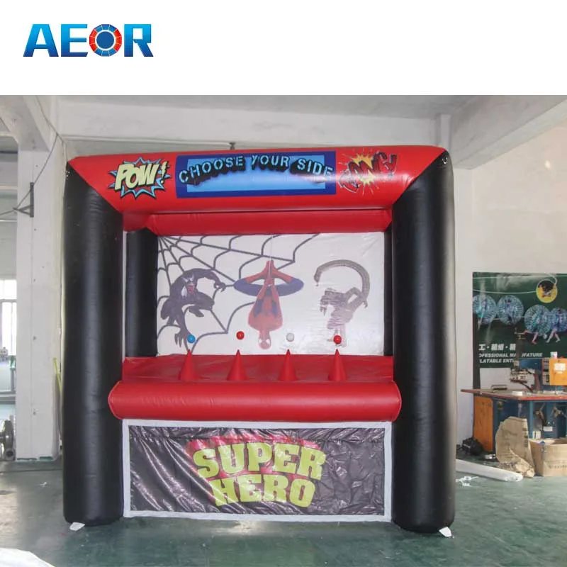 New design Spider-Man theme inflatable archery target sport game equipment with hover ball price