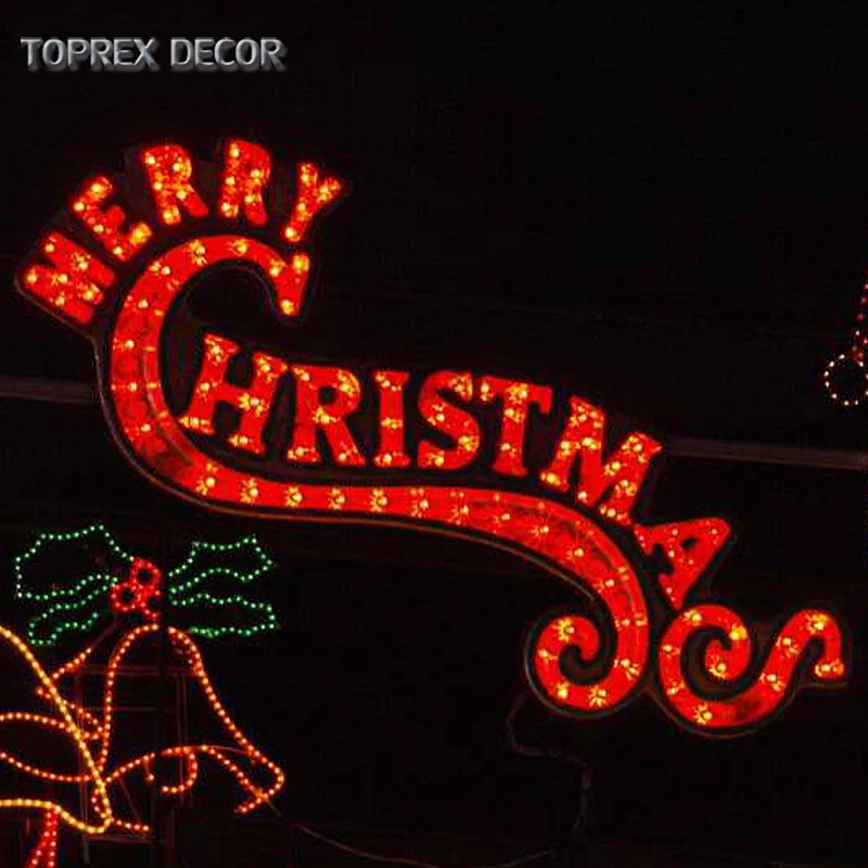 China Imported large outdoor holiday LED merry christmas luces de navidad decor lights
