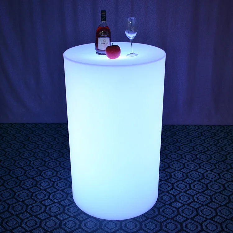 
color changing LED cylinder decoration for home/bar/party outdoor bar table lamp led pillar light 