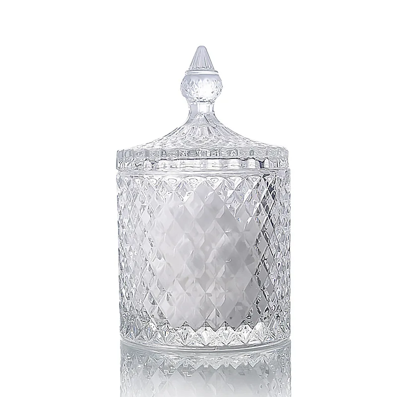 Glass Apothecary Jar Bathroom Vanity Storage Organizer Canisters Cotton ball Jar for swab bath salt