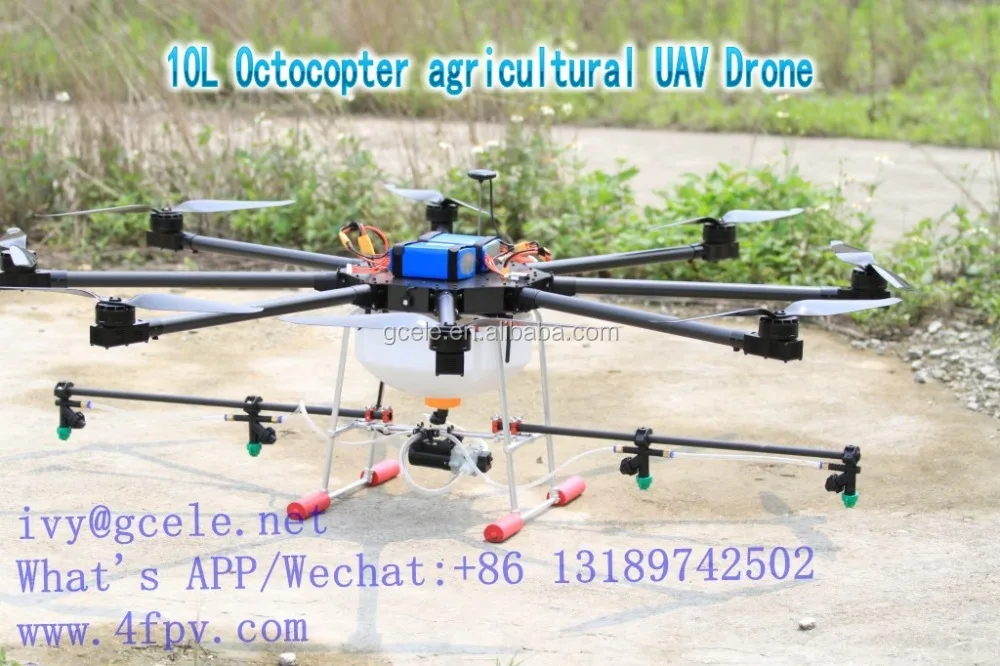 8 rotors Octocopter drones Octocopter agricultural Drones 10KG UAV for farm forest