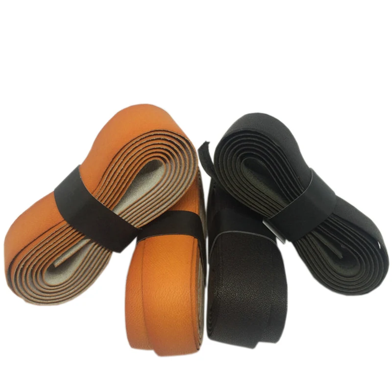 
POWERTI Cow Leather Tennis Racket Sweatband Overgrip Sport Thick Black PRO Leather Handle Grip Made in Taiwan 