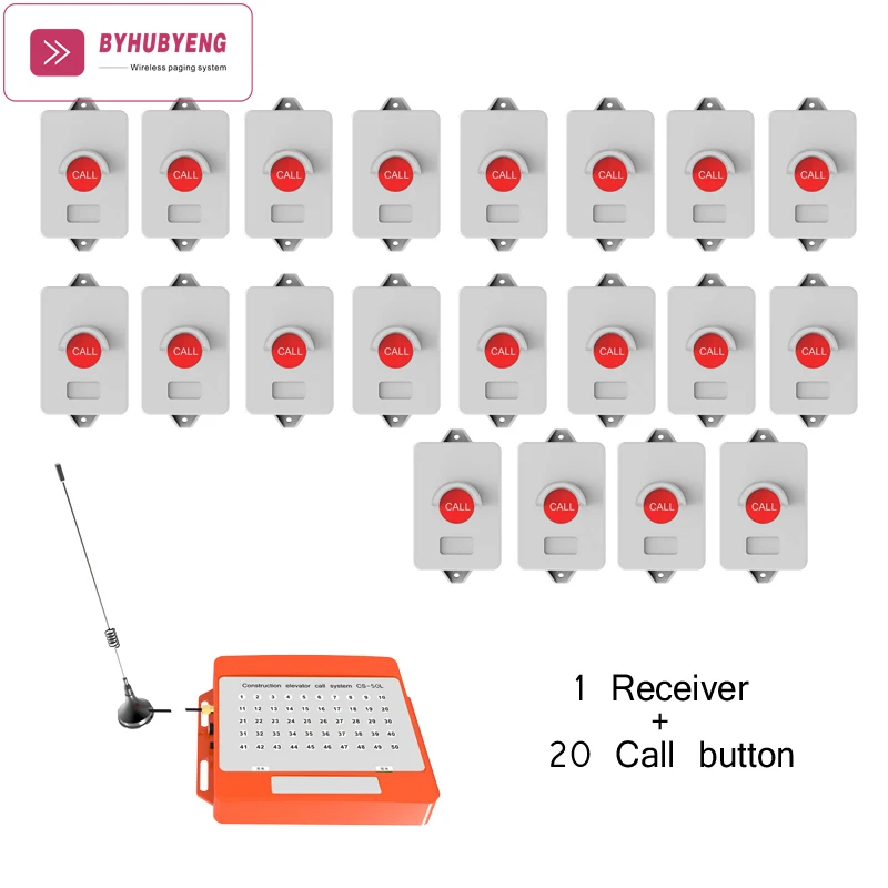 Wireless Calling System  Elevator Call Button Call Bell Long Range More Than 50 Floors Forklift Paging System