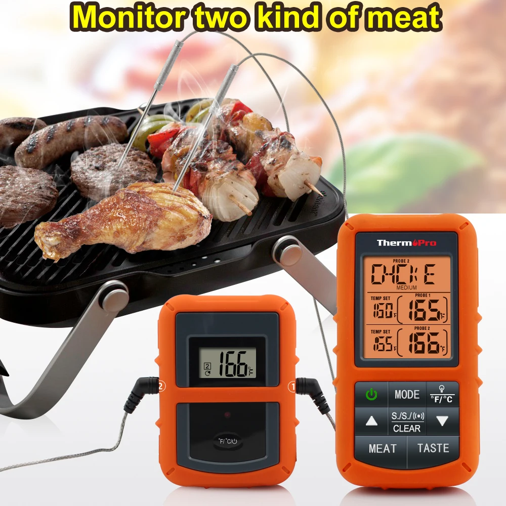 
ThermoPro TP20S Wireless Cooking Meat Thermometer Digital for Oven with Dual Thermometer Probes 