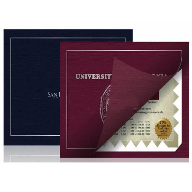 Custom Watermark Paper Security Certificate With Hologram Stamping Anti Fake Degree Certificate Printing