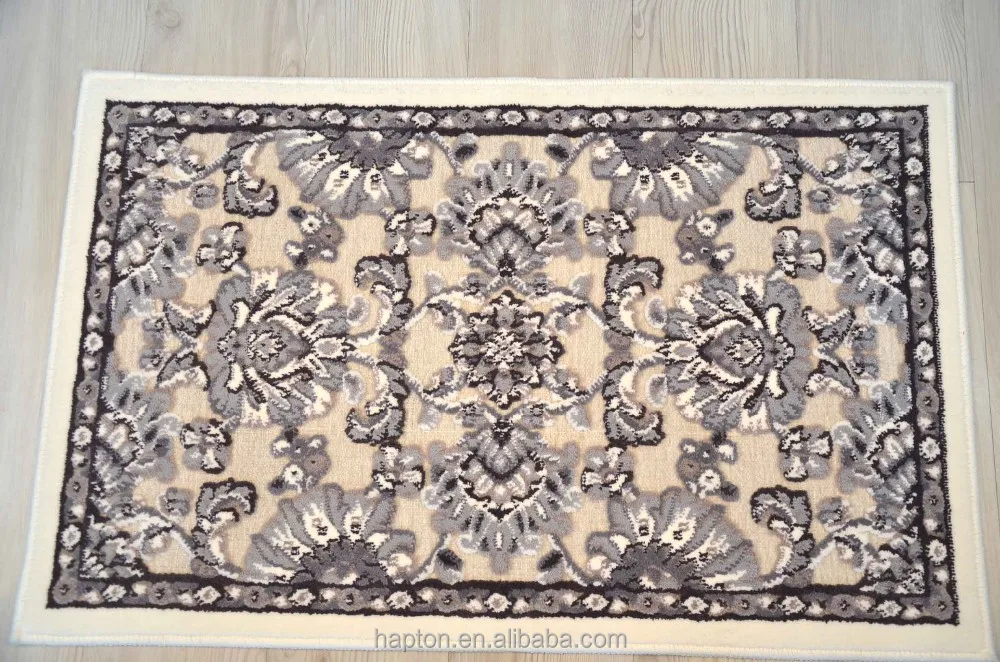 Microfibre polyester 50*80cm with latex back anti-slipping wilton jacquard mat