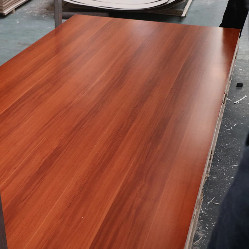 18mm E1 Glue Off White Laminated MDF Board For Cabinets