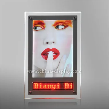 Led transparency acrylic photo frame hanging picture frames real estate window hanging display