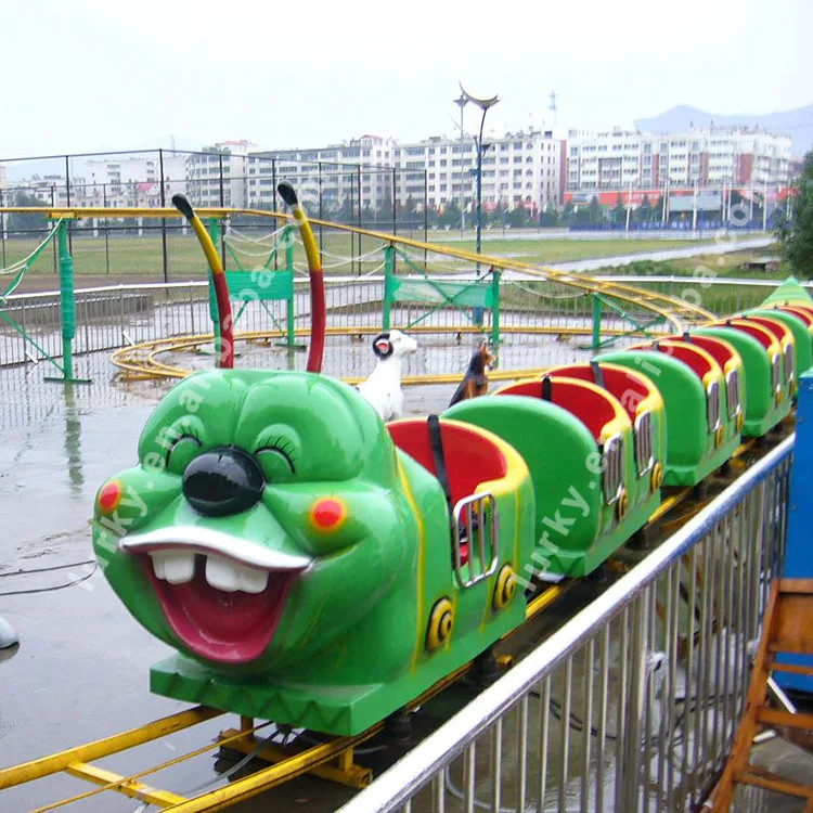 Fairground attractions amusement rides fruit worm slide track ride roller coaster