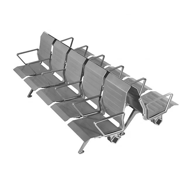 3 Seater medical office hospital Aluminum alloy metal waiting room airport  railway station railway station chairs