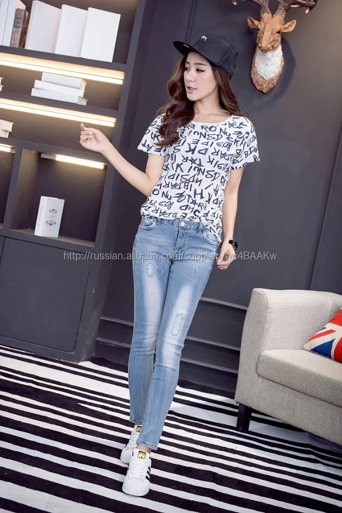 Short sleeve 100% soft cotton China wholesale women's o neck T-shirt
