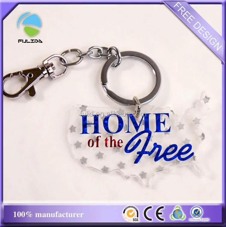 Custom Clear Acrylic Plexi Sheet Pink Circle Bookbag Tag Chain Bracelet Keychain