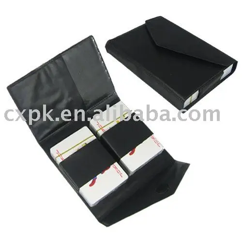 
Playing Cards Set/Poker Set with Leather Box 