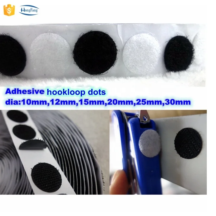 20mm Household Heat Activated Back Glue Self Adhesive Sticky Strip Hook Loop Tape