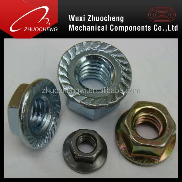 Carbon steel DIN6923 hex flange nut
