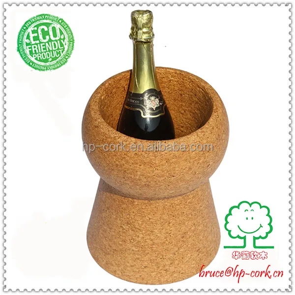 Champagne cork ice bucket with cork