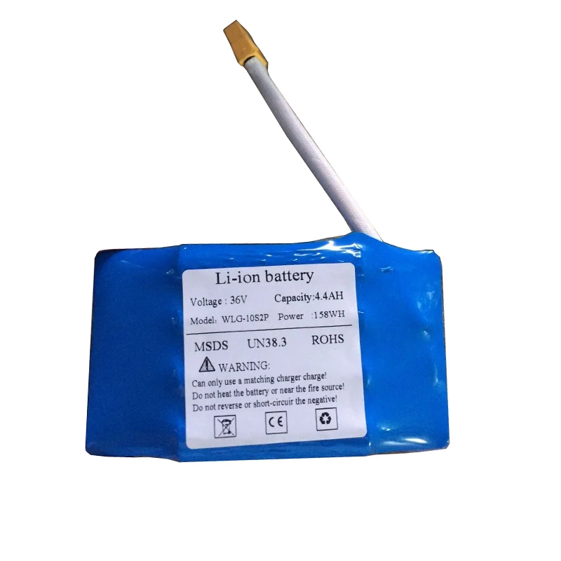 CE Rohs MSDS 10S2P 36v 4.4Ah lithium ion battery pack for electric balance scooter