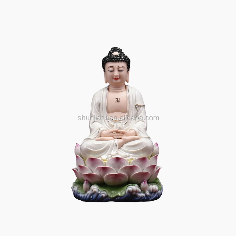 Sitting Style Wholesale Religious Crafts Statue Porcelain Figurine Ceramic Laughing Buddha