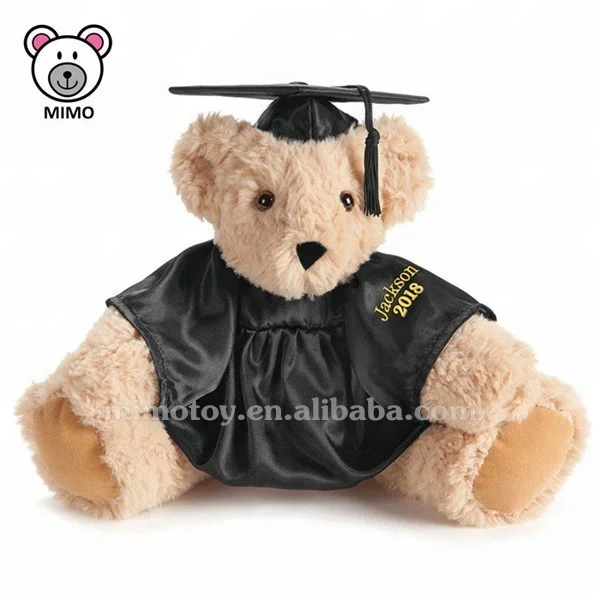 Fat Fluffy Super Soft Plush Brown Graduation Teddy Bear For University Wholesale Custom LOGO Stuffed Plush Teddy Bear Doll