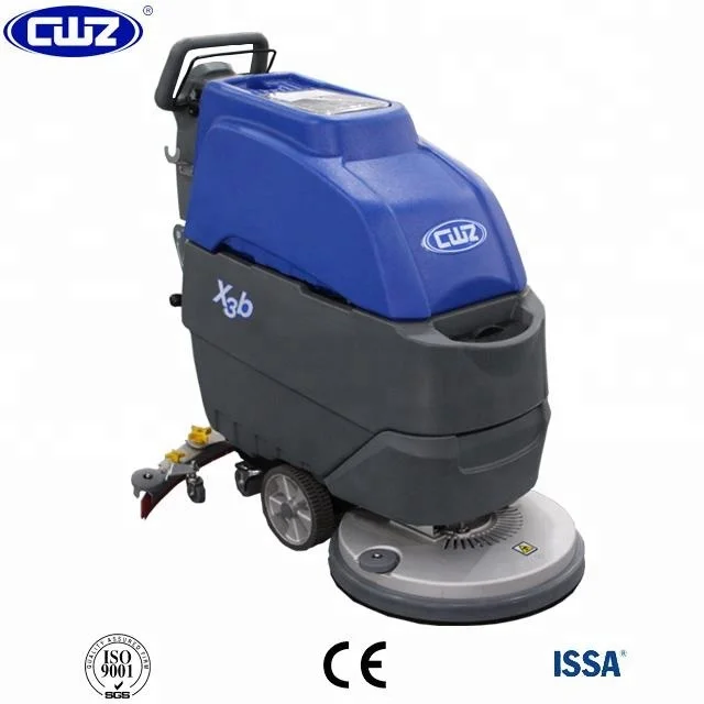 Hospital and hotel use battery powered low noise floor scrubber machine