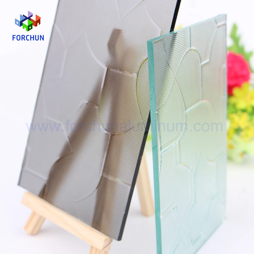 Cristal gris catedral karatachi vidrio 3mm 4mm fabrica de vidrio en china