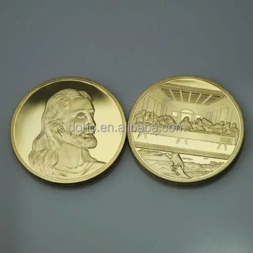 Low price religious coins Catholic Christian Religious Challenge Coin Token Jesus Last Supper