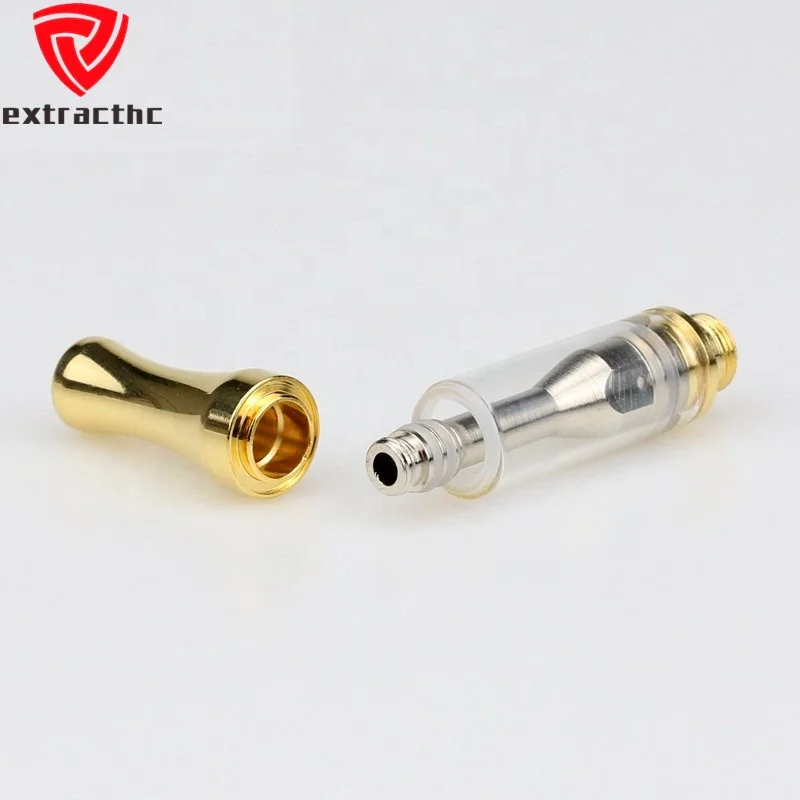 
Gold 510 oil cartridge glass vape pen disposable vaporizer atomizer empty co2 oil carts for thick/co2/cbd oil 