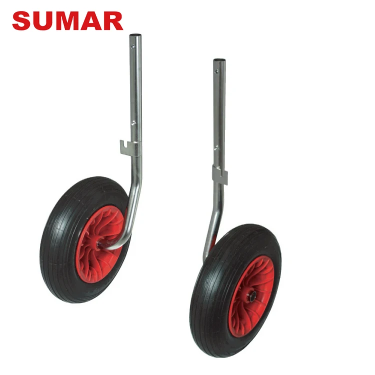 Wholesale custom marine rubber boat carrier accessories fixed model trailer rubber wheels
