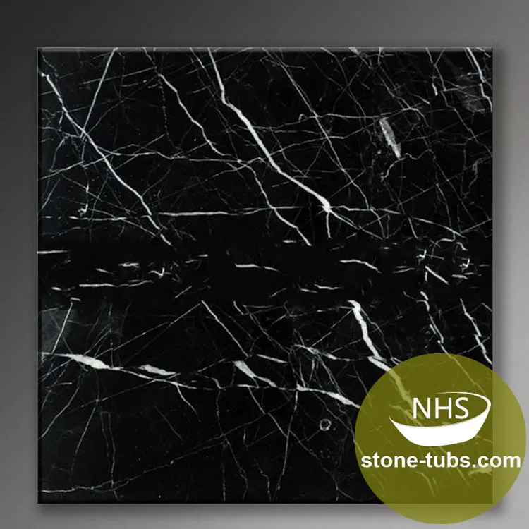 China factory polished sample Black Marquina Nero Margiua Marble Sample
