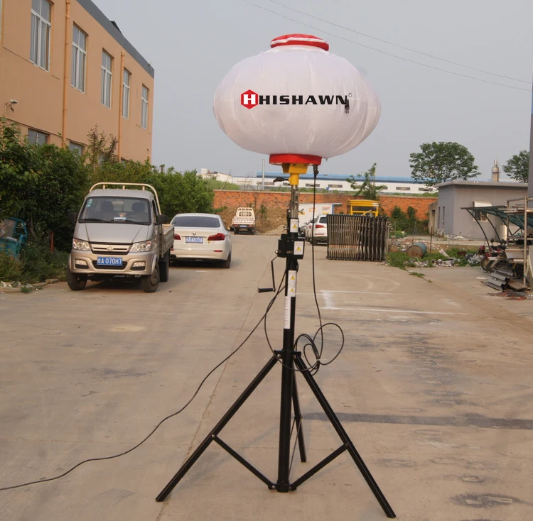 4.5m high telescopic mast manual lift tripod balloon lighting tower