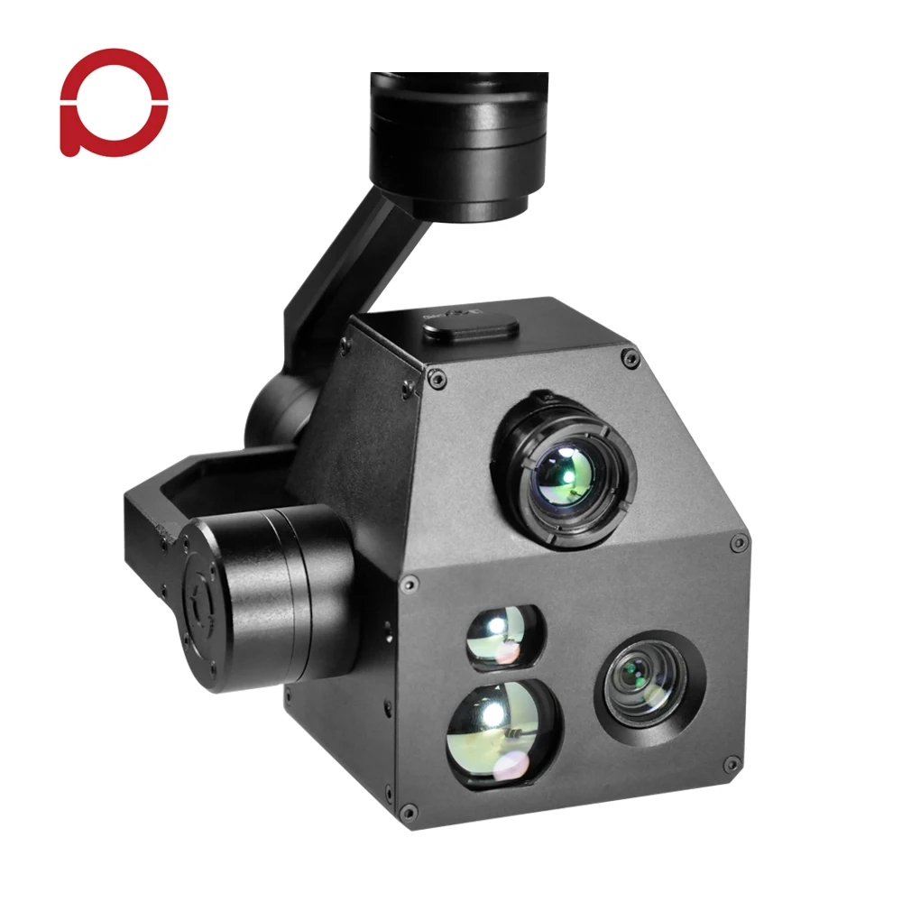 
10x zoom camera for UAV gimbal 3 axis stabilized with Laser Rangefinder and Location Resolving for Surveillance / Inspection 