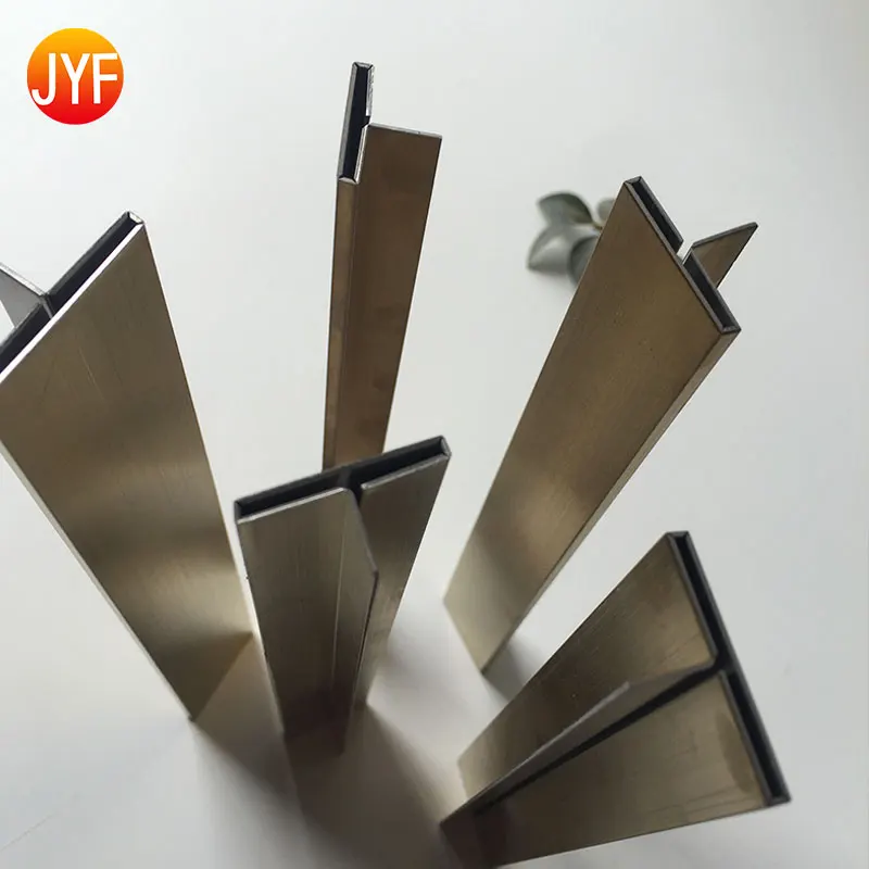 ZZ2912 Reasonable Price Stainless Steel T Shaped Interior Ceiling Decoration Metal Tile Trim