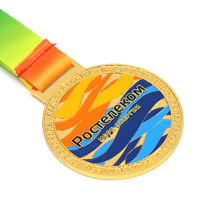 Factory price jiu-jitsu judo medal with medal lanyard folk crafts