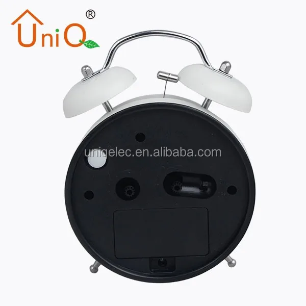 Silver Old Fashioned Alarm Clock with Custom Dial Design