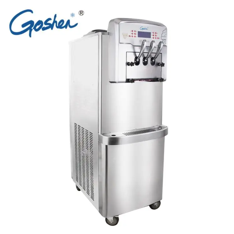 3 Flavors Soft Ice Cream Machine / Commercial Soft Serve Ice Cream Making Machine