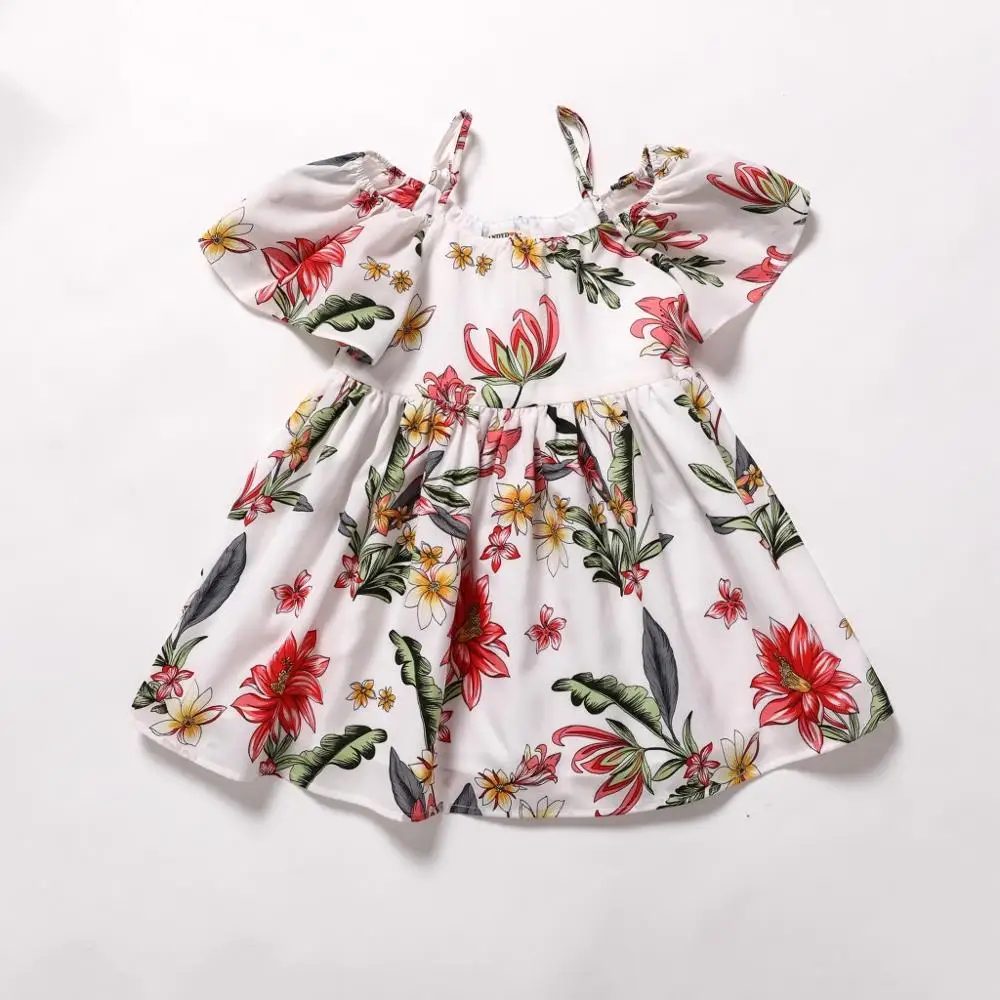Новейший дизайн, платье для девочек, детские пляжные юбки с цветочным принтом для праздника, дешевая одежда для маленьких девочек