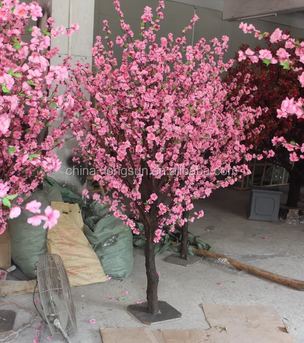 открытый 3 м высота розовый цвет шелковый вишневого дерева украшения для стола свадебные приемы