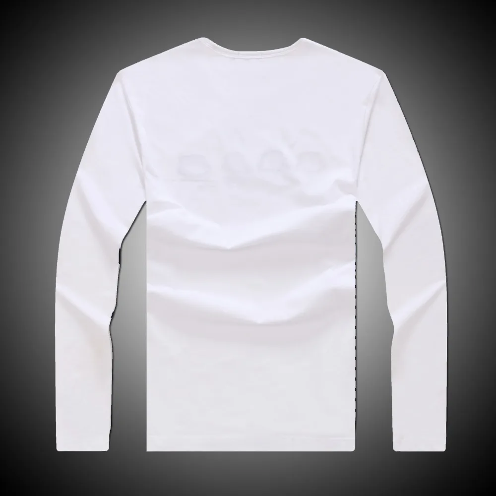 
Brand simple style men long sleeves extended t shirt blank 