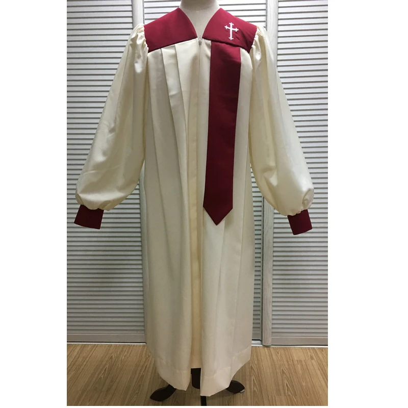 quality polyester fabric church choir robe