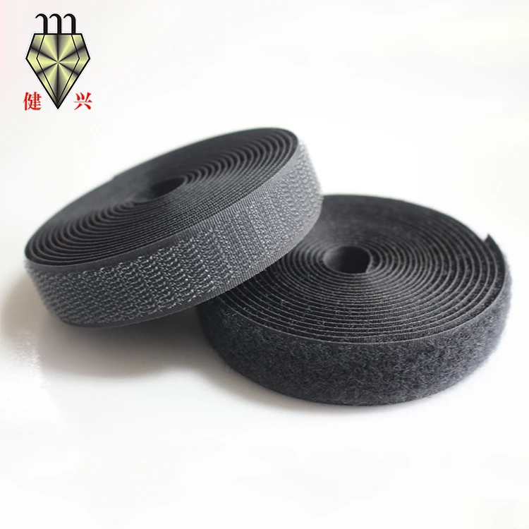 OEKO-TEX 100 HOOK AND LOOP TAPE FACTORY , 12.5MM-180MM big size hook loop tape, big stock for black and white, colors customized
