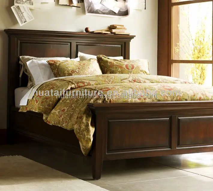Super Cheap Solid wood antique Wooden King Bed,Hotel Bedroom Furniture Set