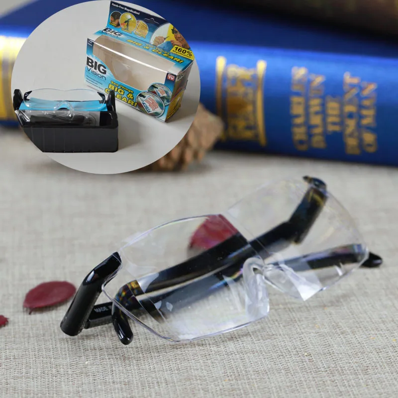 160% Magnification Big Vision Glasses Magnifying Eyewear Reading Glass