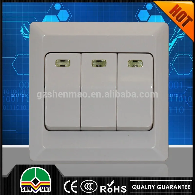 высокая эффективность 3 банды 1 способ электрический настенный выключатель