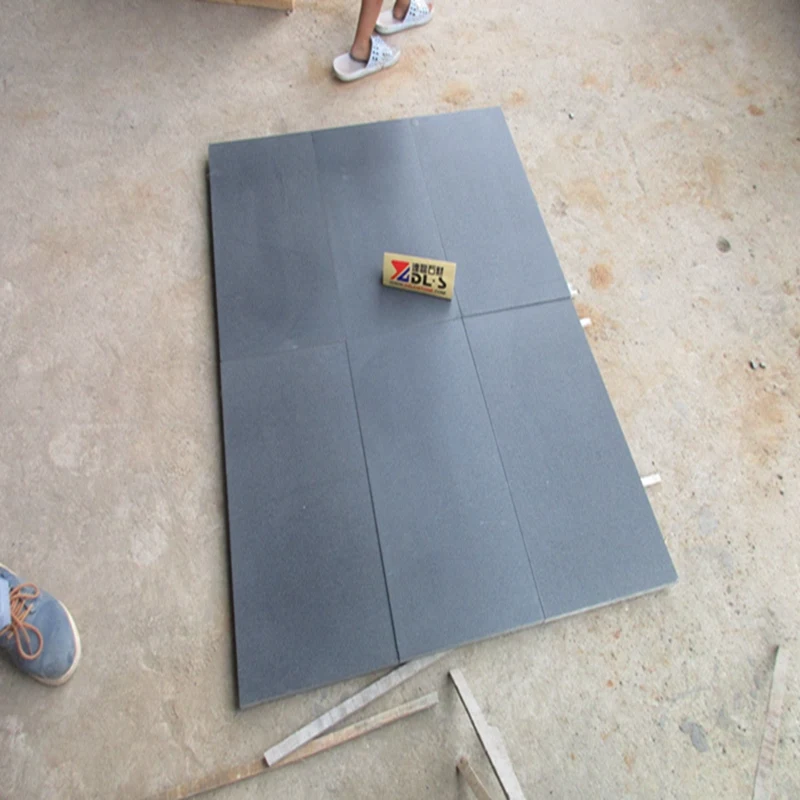 Honed Hainan Black Basalt Tile Black Lava Stone Tile For Sale