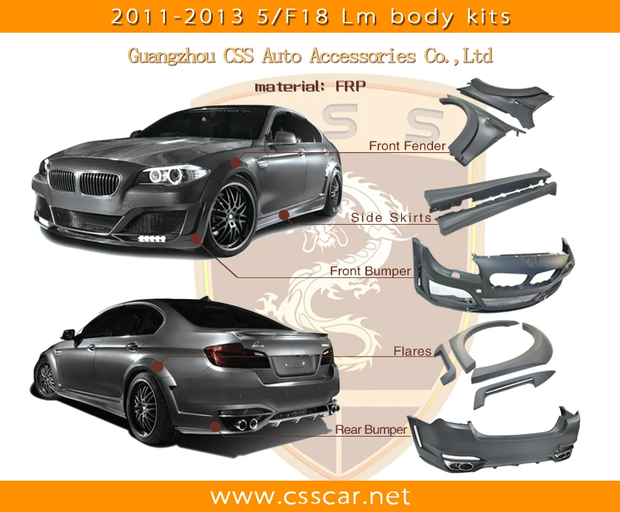 Для BMW M5 наборы тела в том числе передний бампер задний бампер боковые юбки Lm наборы тела подходит для f10