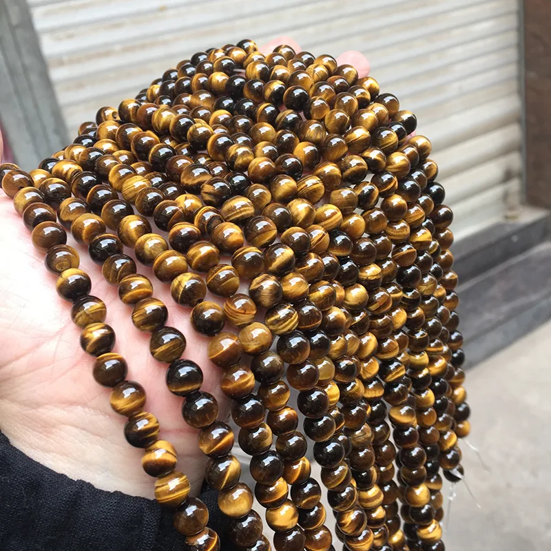 8 мм, желтый тигровый глаз, бусины из натурального камня, драгоценный камень