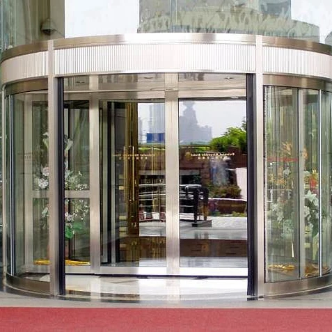 Отель запись 3 крыла Автоматическая вращающаяся дверь для супермаркета