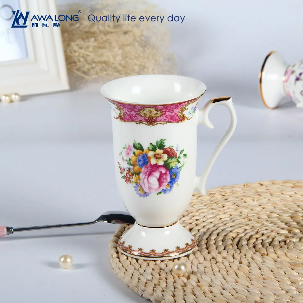 custom made ceramic tea cup / unique fine bone tea mugs / conventional royal tea cup