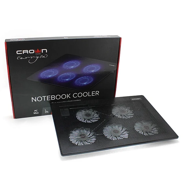 Computer cooling pad laptop fan cooler 5V aluminum rgb laptop cooler stand dual usb 5 fans cooling computer